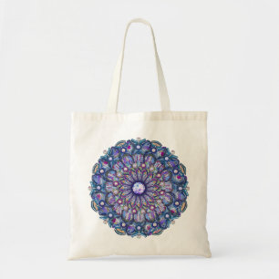 Blue Rosace Tote Bag