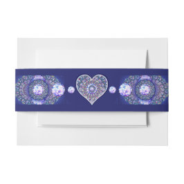 Blue Rosace Uitnodigingen Wikkel