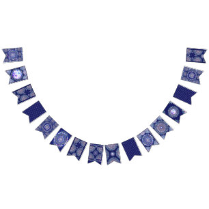 Blue Rosace Vlaggetjes