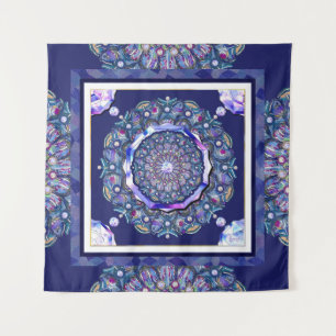 Blue Rosace Wandkleed