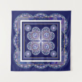Blue Rosace Wandkleed (Voorkant (horizontaal))