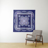 Blue Rosace Wandkleed (In situ)
