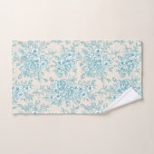 Blue Rose Bouquet Garden Floral Pattern Bad Handdoek (Handdoek)