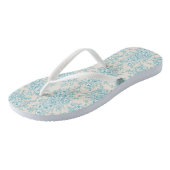 Blue Rose Bouquet Garden Floral Pattern Teenslippers (Schuin)
