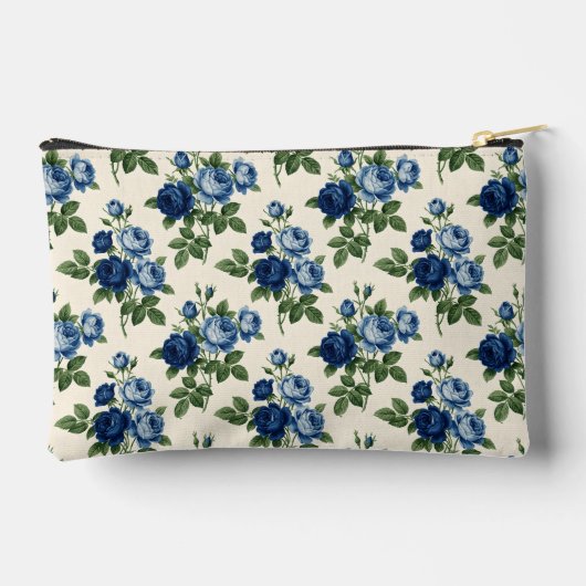 Blue Rose Floral Pattern Etui (Achterkant)