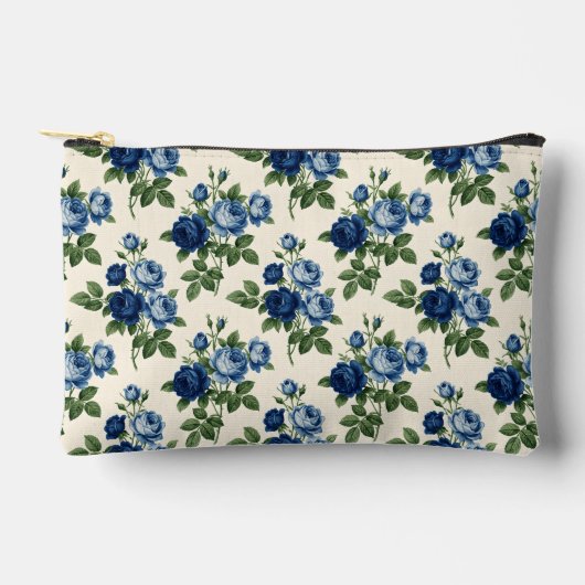 Blue Rose Floral Pattern Etui (Voorkant)
