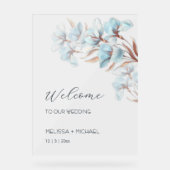 Blue  Rose Gold Layered Flowers Transparent (Recto)