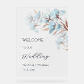 Blue  Rose Gold Layered Flowers Transparent (Recto)