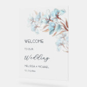 Blue  Rose Gold Layered Flowers Transparent (Angle)