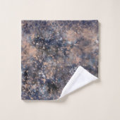 Blue & Rose Gold Paint Splatter Abstract Glamour (Gant de toilette)