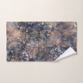 Blue & Rose Gold Paint Splatter Abstract Glamour (Serviette à main)
