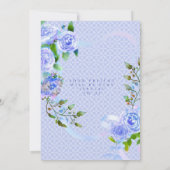 Blue Rose Ribbon 60th  Birthday Invitation (Dos)