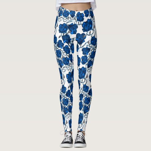 Blue Roses Leggings (Devant)