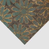 Blue Rosy Brown Arabesque Tissuepapier (Detail)