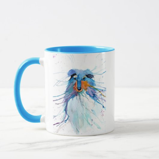 Blue Rough Collie Mug (Gauche)