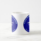 Blue Round Business Brand op Mok (Center)