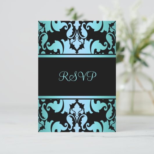 Blue Royal Damask RSVP (Debout devant)