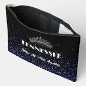 Blue Royal Glitz Pageant Pocket Accessory Bag Etui (Open)