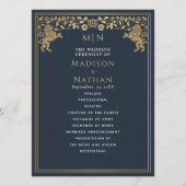 Blue Royal Lion Programme Médiéval de mariage d'ép (Devant)