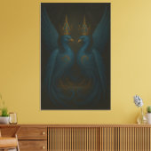 Blue Royal Phoenix Duo · Impression sur toile de l (Insitu(Salon))