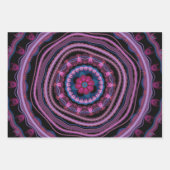 Blue Roze Lila Mandala Inpakpapier Vel (Voorkant)