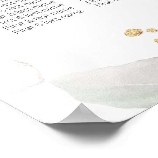 Blue Rozen Boy Baptism Seating Chart Poster (Hoek)