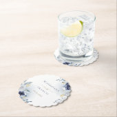 blue rozen bruiloft kartonnen onderzetters (Insitu)