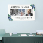 Blue Rozen Celebration of Life 3 Photos Funeral Spandoek (Beurs)