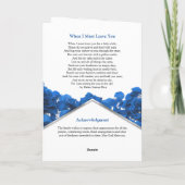 Blue Rozen Funeral Programme | Memorandum Bedankkaart (Achterkant)