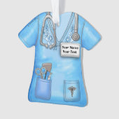 Blue Rozen Nurse medische scrubs ornament (voorkant)