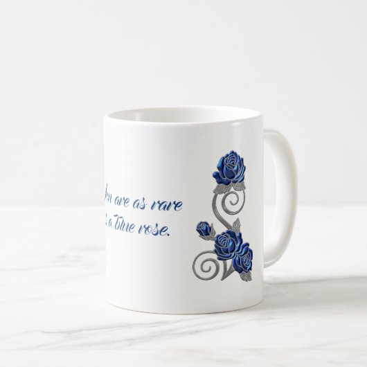 Blue Rozen Sentiment Gift Mok (Voorkant rechts)