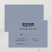 Blue RSVP-kaart RSVP Kaartje (Voorkant / Achterkant)