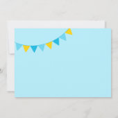 Blue Rubber Duck 3 Photo Anniversaire Invitation (Dos)