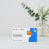 Blue Rubber Duck Visitekaartje (Staand voorkant)