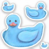 Blue  Rubber Ducks Sticker (Voorkant)