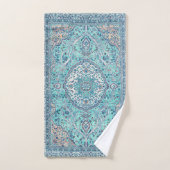  Blue Rug Pattern Bad Handdoek (Handdoek)