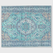  Blue Rug Pattern Cadeaupapier (Vlak)