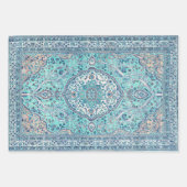 Blue Rug Pattern Inpakpapier Vel (Voorkant)