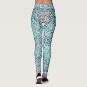 Blue Rug Pattern Leggings (Achterkant)