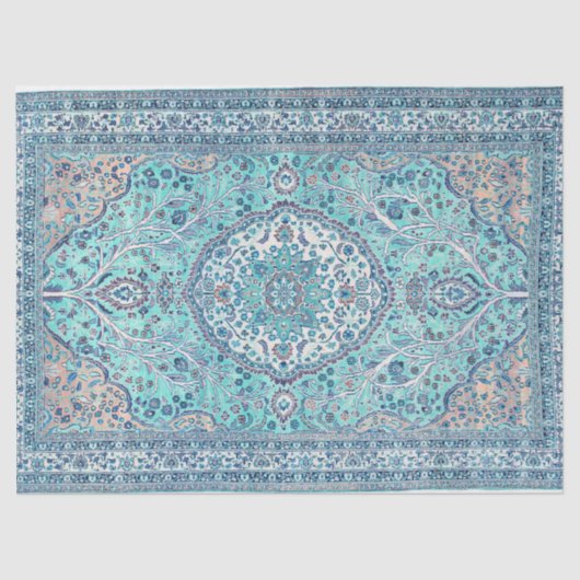 Blue Rug Pattern Tissuepapier (Voorkant)