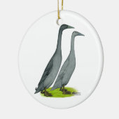 Blue Runner Ducks Keramisch Ornament (Links)