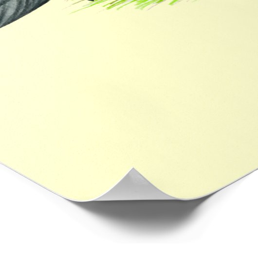 Blue Runner Ducks Poster (Hoek)