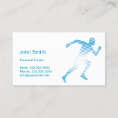 Blue Runner Fitness/Workout Visitekaartje (Achterkant)