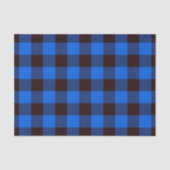 Blue Rustic Farmhouse Buffalo Checkset Pattern Tissuepapier (Voorkant)