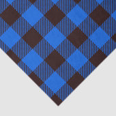 Blue Rustic Farmhouse Buffalo Checkset Pattern Tissuepapier (Detail)
