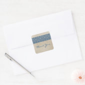 Blue Rustic Lace Dank je Stickers (Envelop)