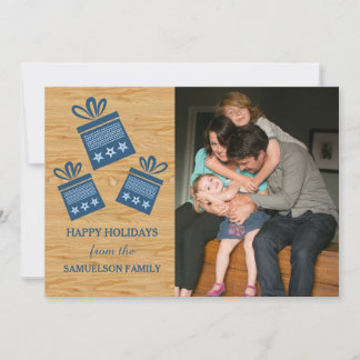 Blue Rustic présente une carte de vacances