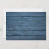 Blue Rustic String Lights Photo Graduparty Kaart (Achterkant)