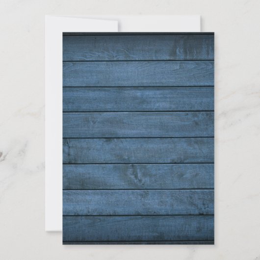 Blue Rustic String Lights Script Quinceañera 15th Kaart (Achterkant)