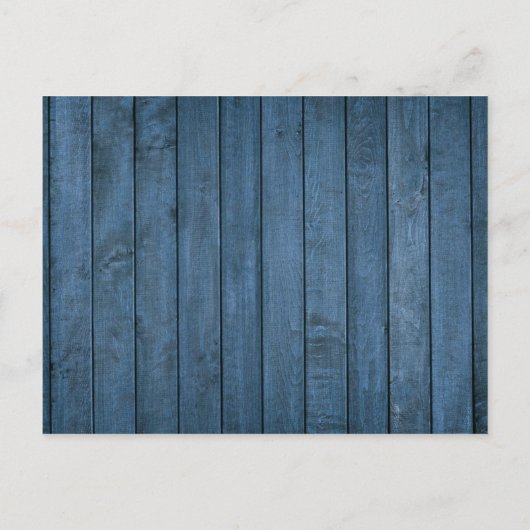 Blue Rustic Wood String Lights Mason Jars Wedding Uitnodiging Briefkaart (Achterkant)